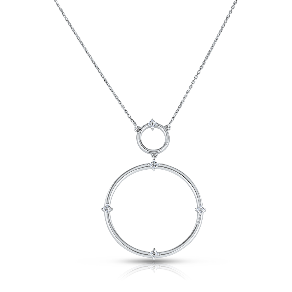 View Diamond Circle Necklace