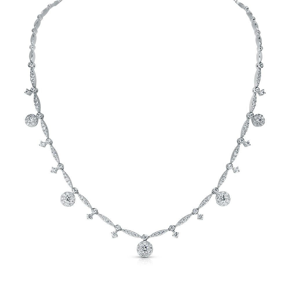 View Diamond 5 Cluster Necklace