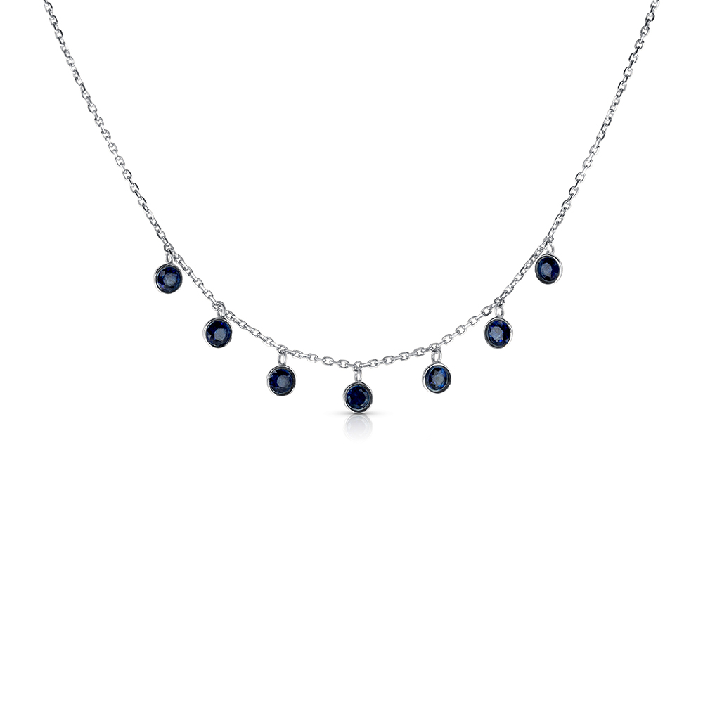 View 7 Rd. Sapphire Dangle Necklace