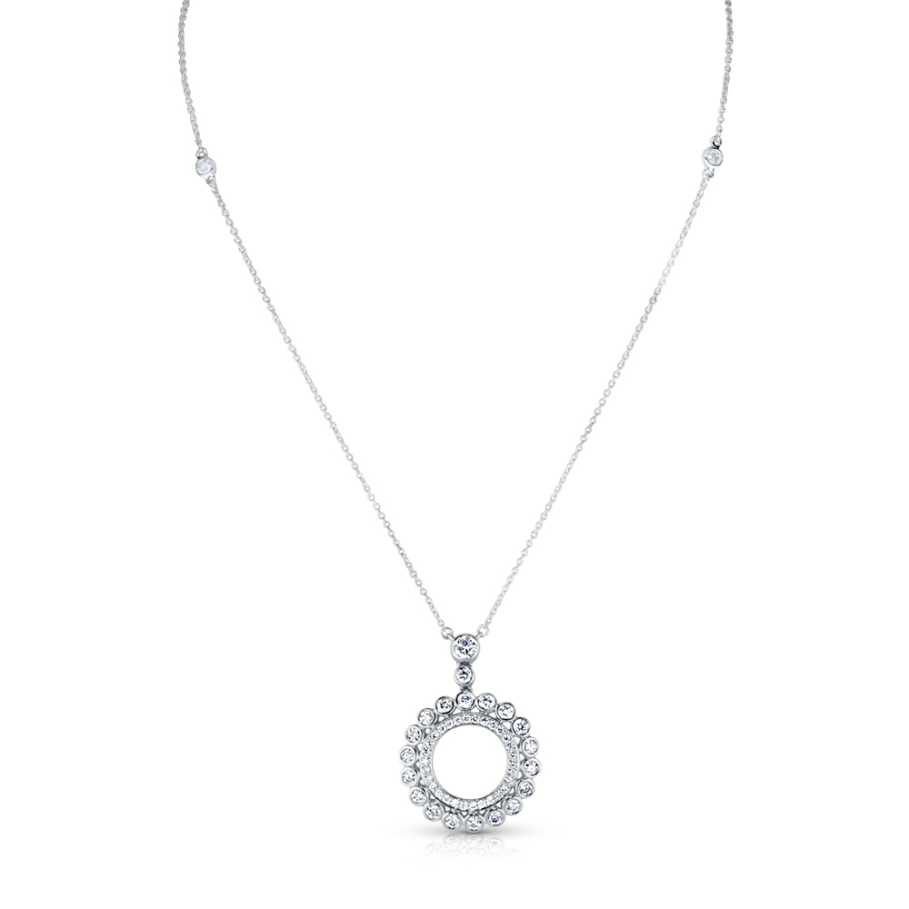 View Diamond Fancy Circle Necklace