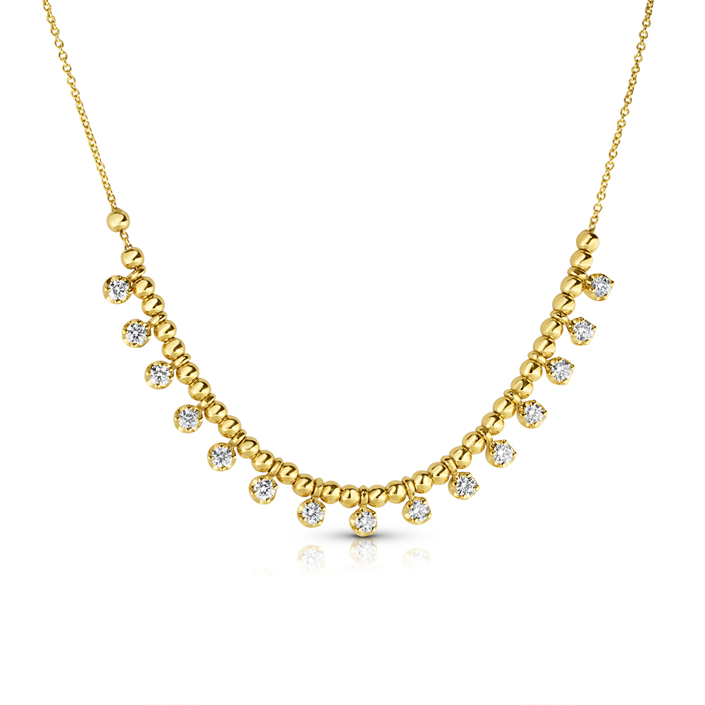 View Fancy Diamond And Beads Necklace