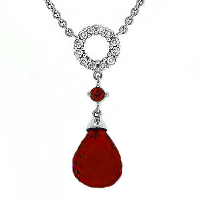 View Garnet & Diamond Necklace