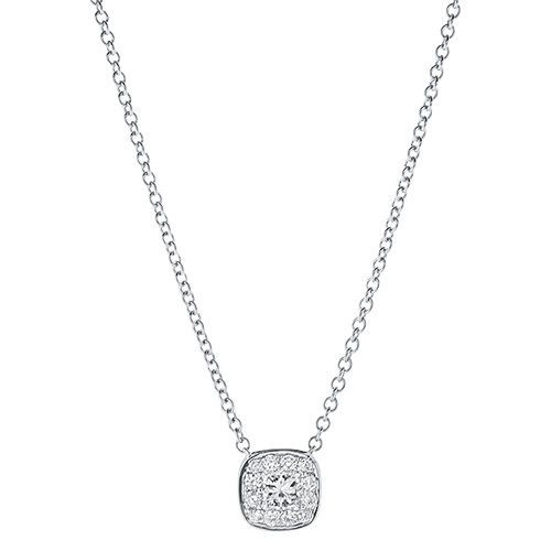 View Diamond Cluster Pendant With Chain