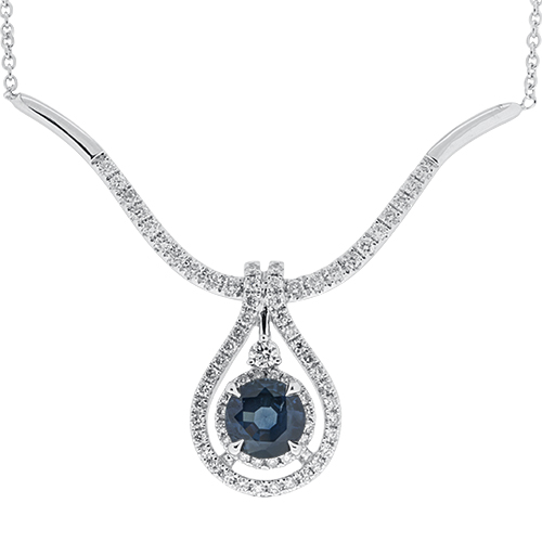 View Sapphire and Diamond Necklace