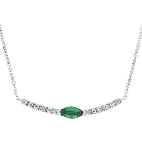 View Diamond and Emerald Necklace