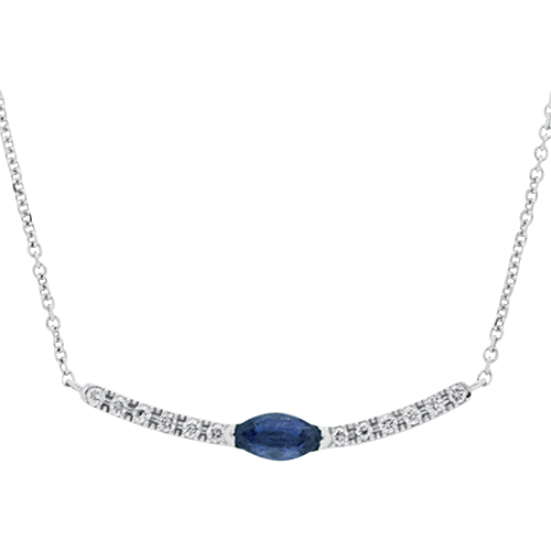 View Diamond and Sapphire Necklace