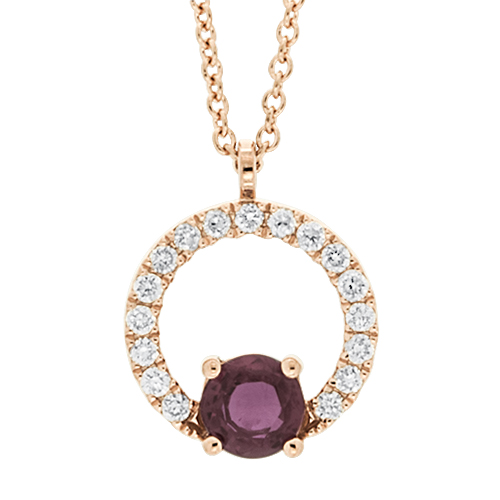 View Ruby and Diamond Pendant With Chain