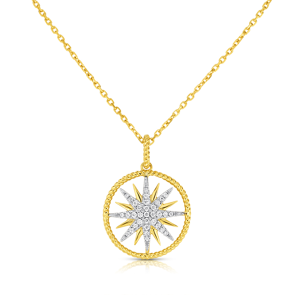 View Fancy Circle Diamond Pendant With Chain