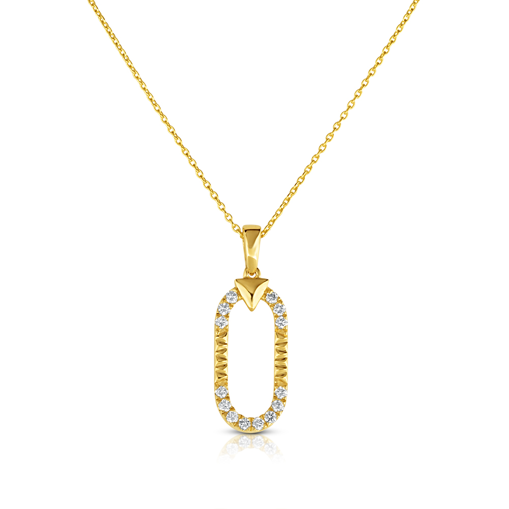 View Diamond Oval Pendant With Chain