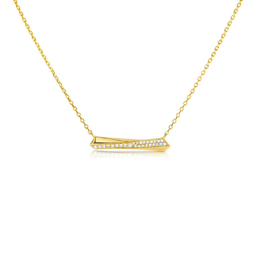 View Diamond Bar Pendant With Chain
