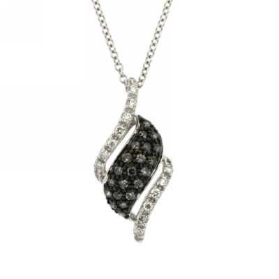 View Silver Mist Diamond and Diamond Pendant With Chain