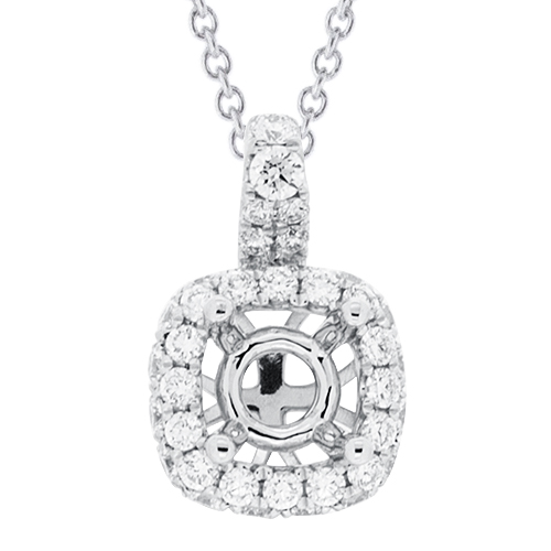 View Diamond Semi Mount Pendant With Chain