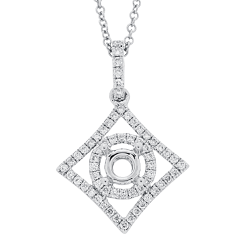 View Diamond Semi Mount Pendant With Chain