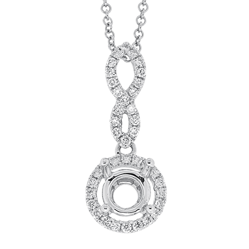 View Diamond Semi Mount Pendant With Chain