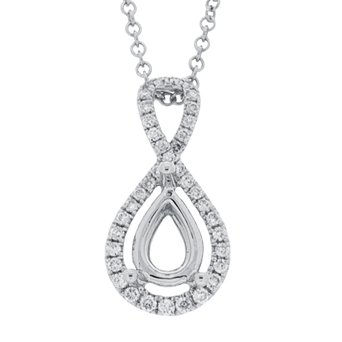 View Diamond Semi Mount Pendant With Chain