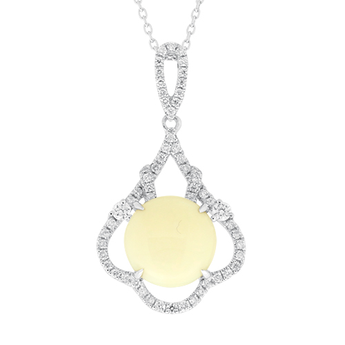 View Opal and Diamond Pendant With Chain