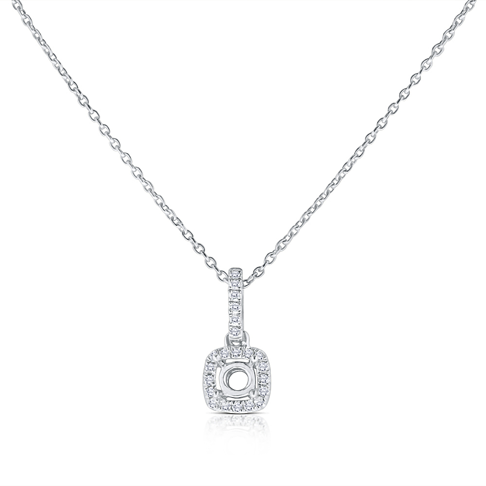 View Diamond Semi Mount Pendant With Chain