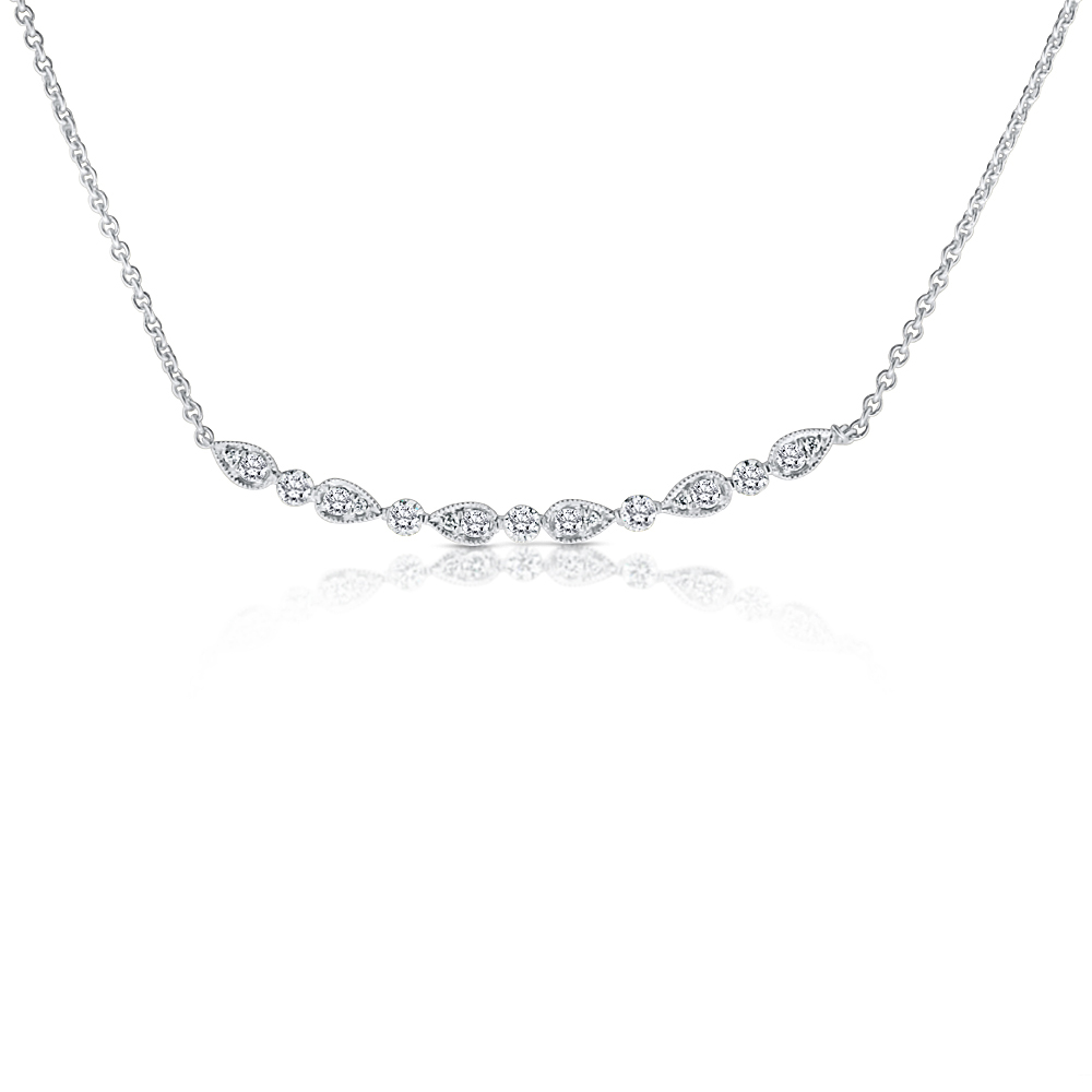 View Fancy Diamond Bar Pendant With Chain