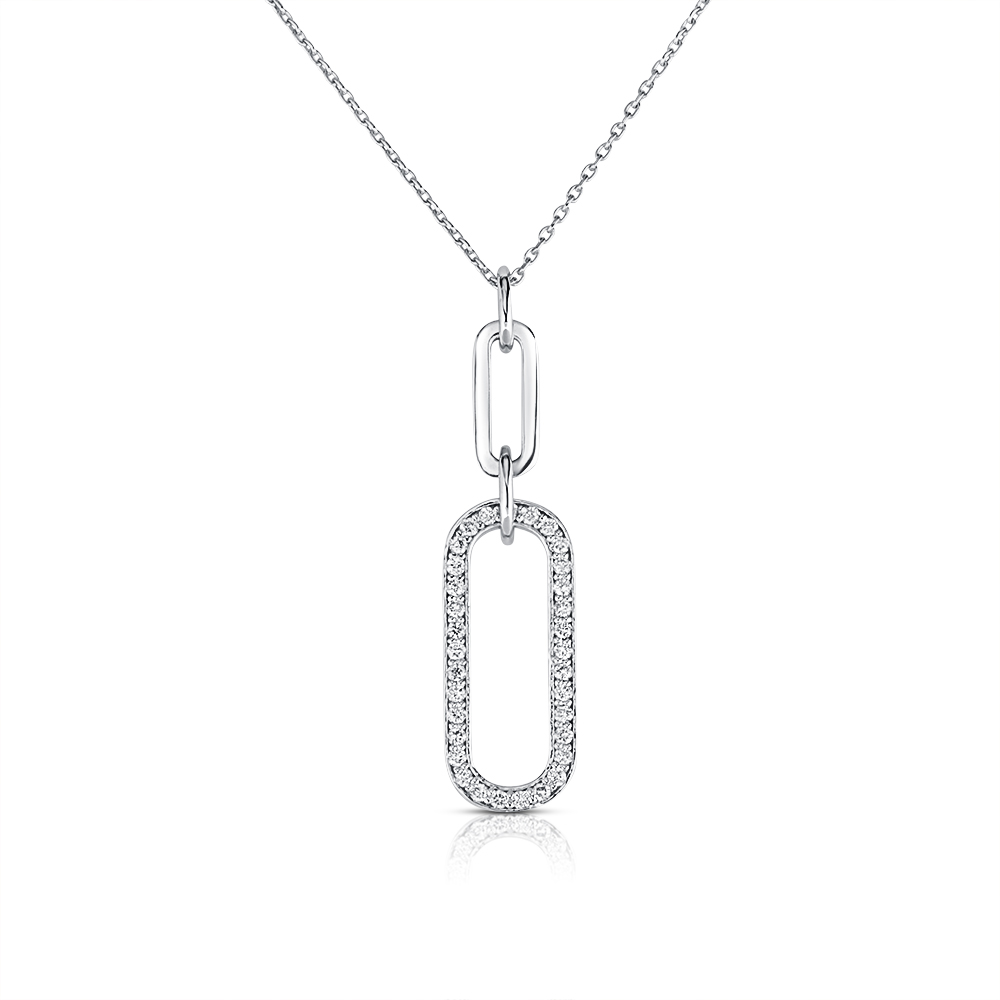 View Diamond Links Pendant With Chain