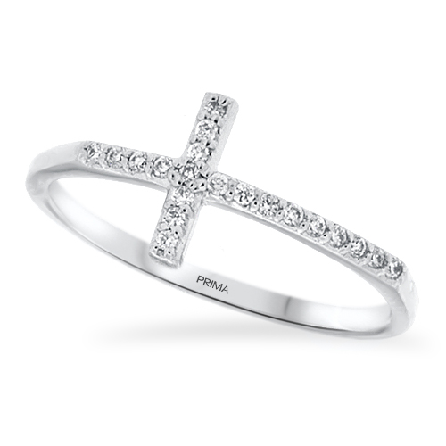 View Diamond Cross Ring