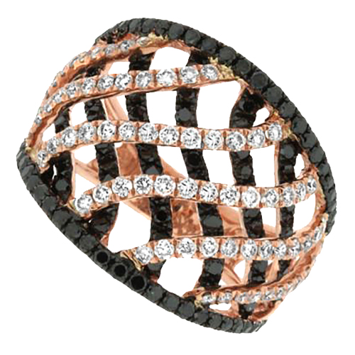 View Diamond and Black Diamond Ring