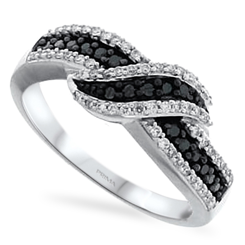 View Diamond and Black Diamond Ring