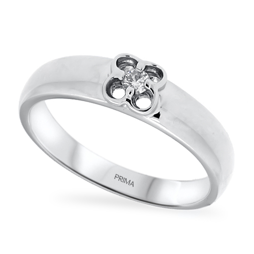 View Diamond Mini Clover Solitaire Ring