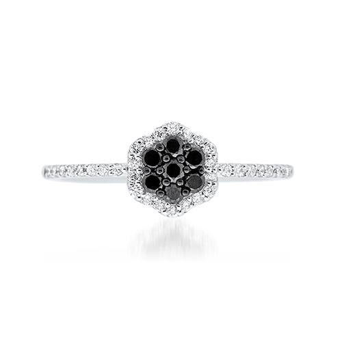 View Black And White Diamond Ring