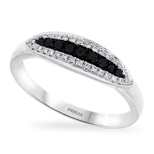 View Diamond and Black Diamond Ring