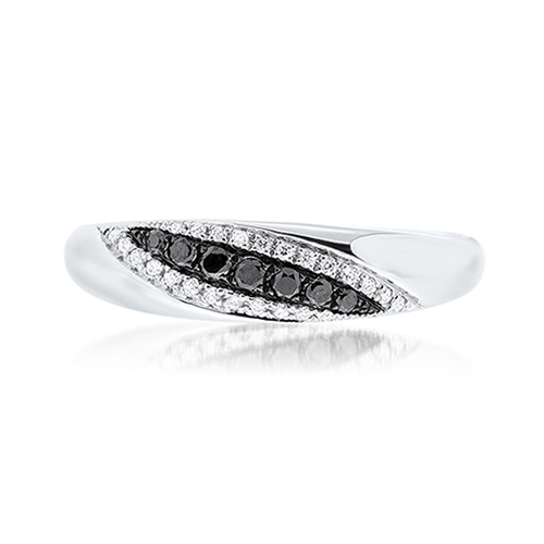 View Black and White Diamond Ring