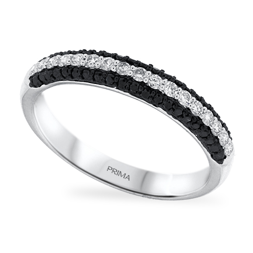 View Diamond and Black Diamond Ring