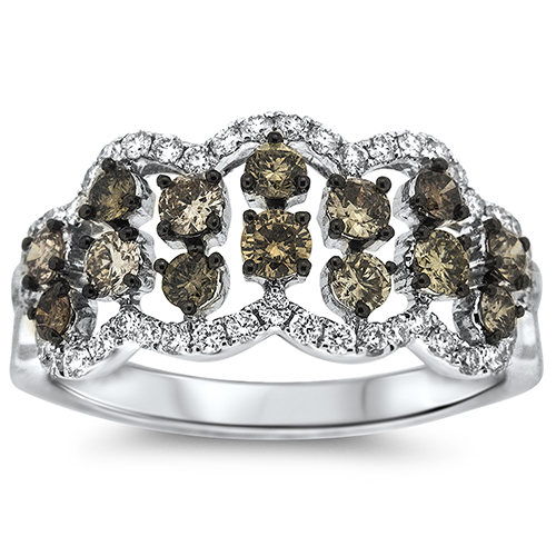 View Brown and White Diamond Ring