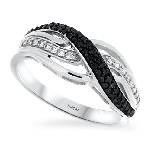 View Diamond and Black Diamond Ring