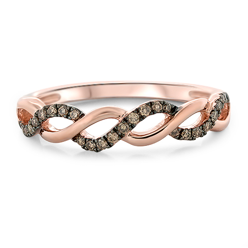 View Diamond and Brown Diamond Swirl Band