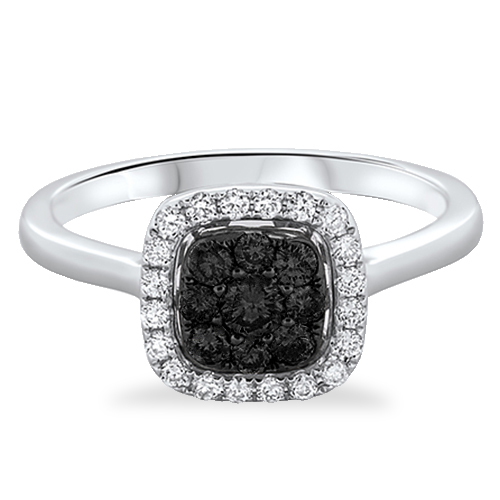 View Black Diamond and Diamond Ring