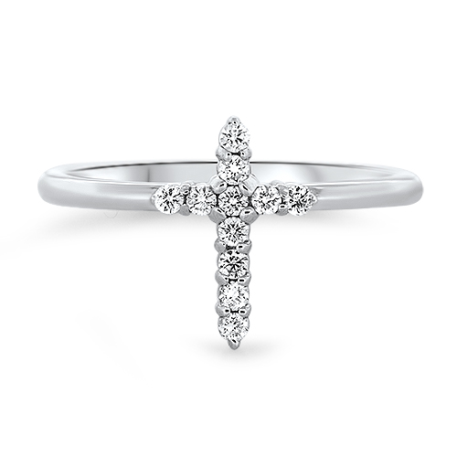 View Diamond Cross Ring