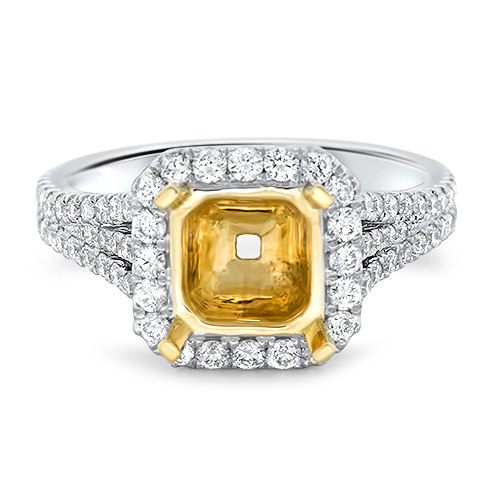 View Diamond P/C TT Halo Eng Ring For 7.5mm Head