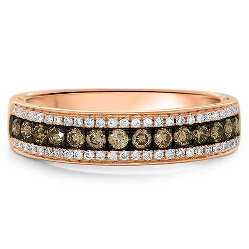 View Brown Diamond and Diamond Ring