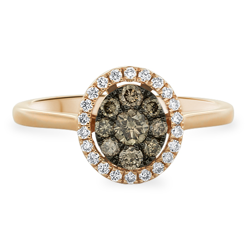 View Brown Diamond and Diamond Ring