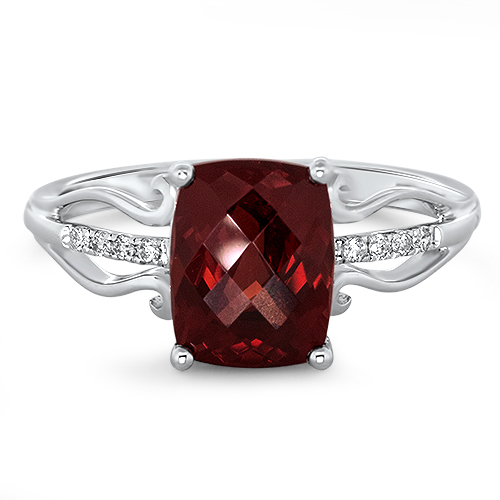 View Diamond And Garnet Ring