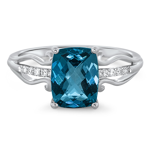 View Diamond And London Blue Ring