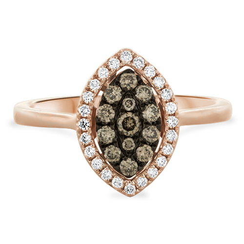 View Brown and White Diamond Ring