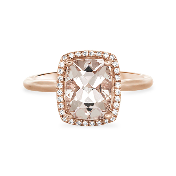 View Morganite And Diamond Ring