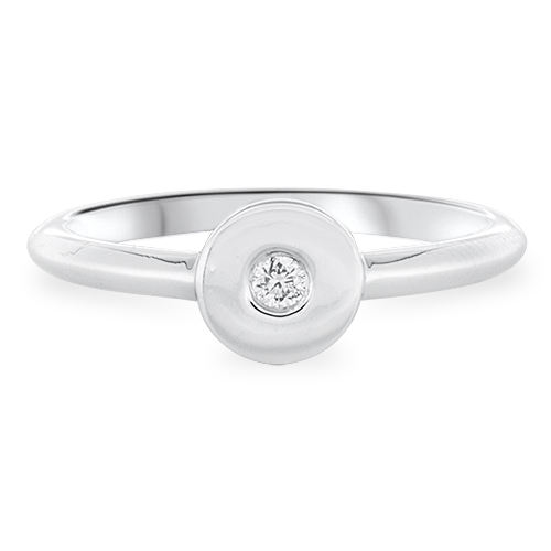 View Diamond Bezel Set Solitaire Ring
