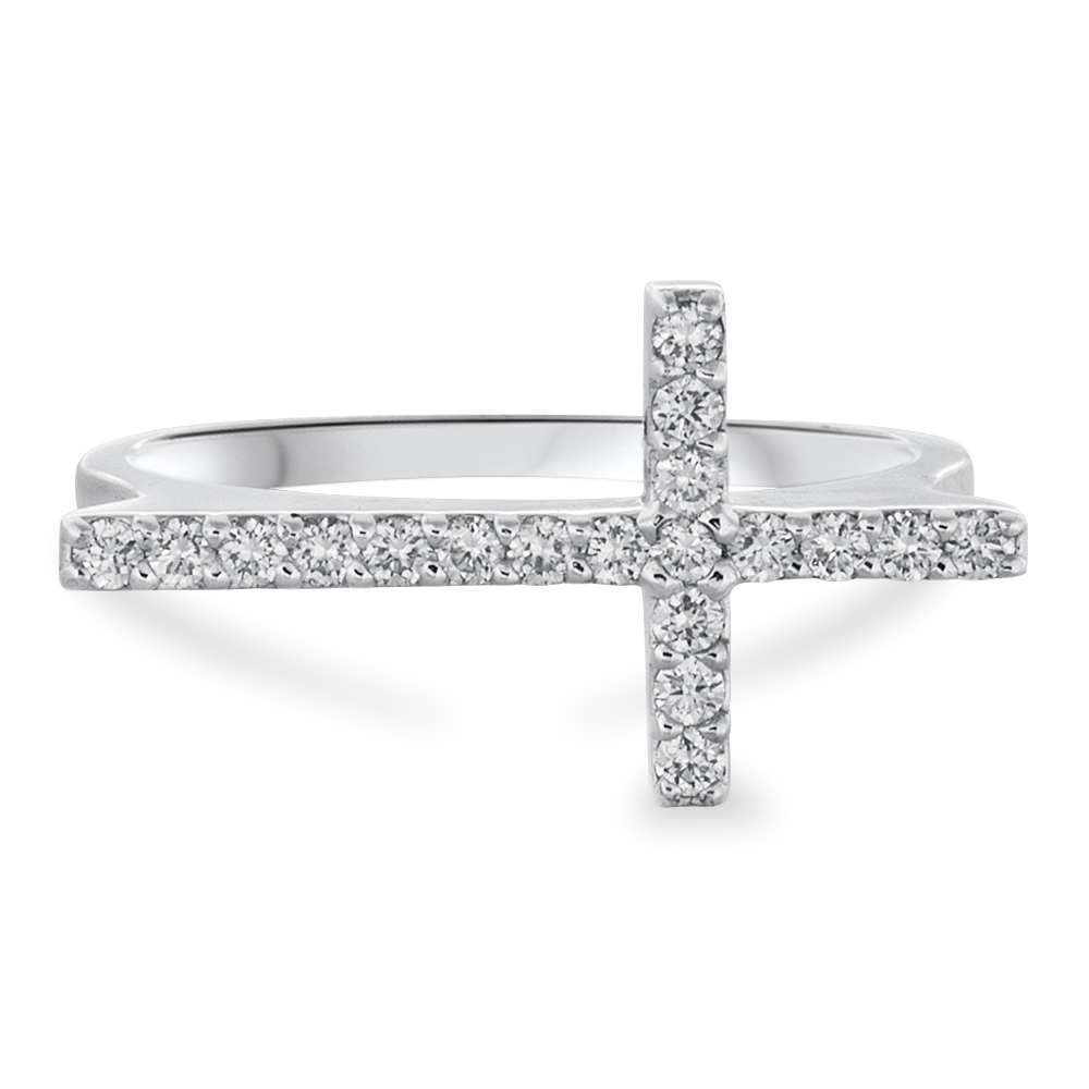 View Diamond Cross Ring