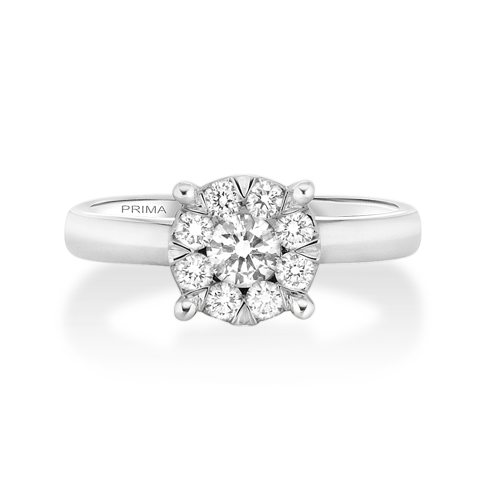 View Diamond Cluster Ring