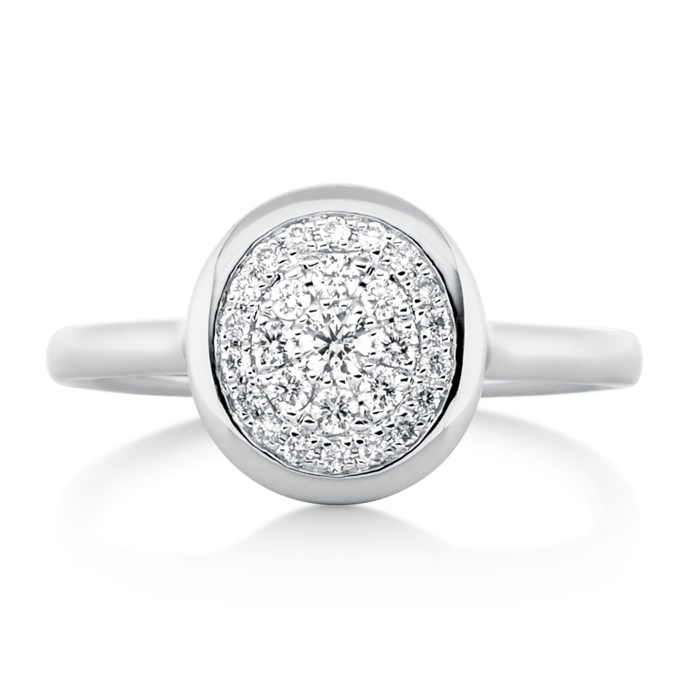 View Diamond Round Shape Cluster Ring