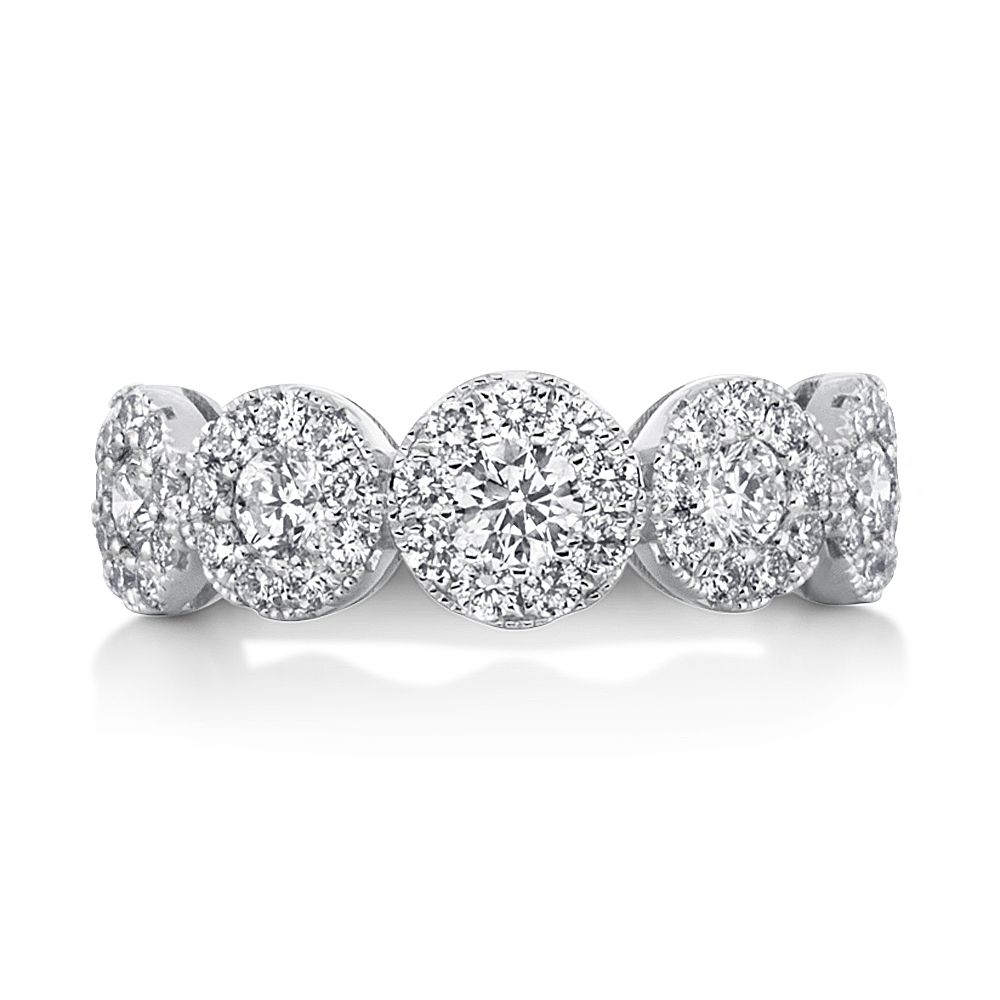 View Diamond 5 Sections Cluster Ring