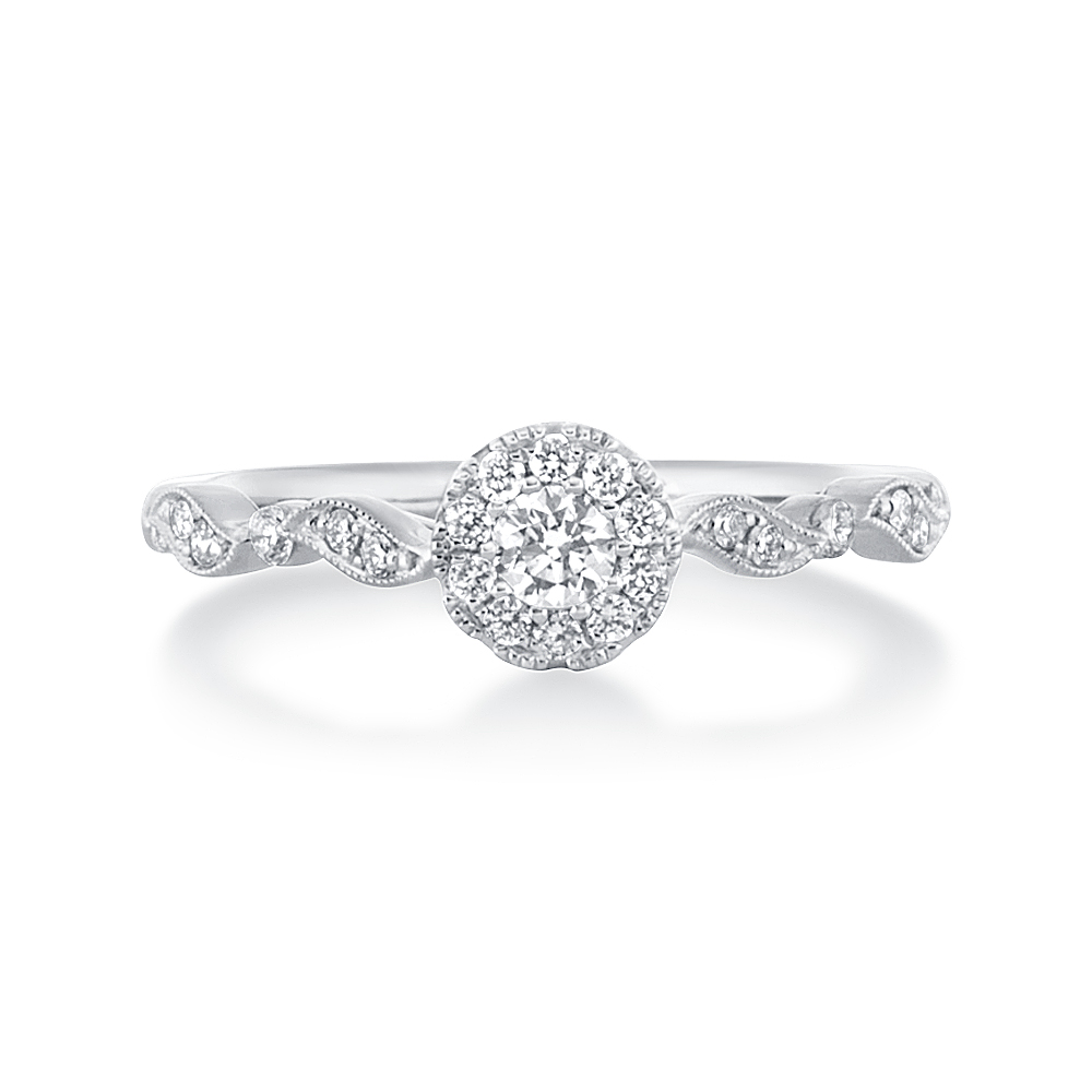 View Diamond Round Shape Cluster Ring