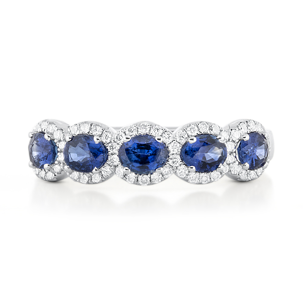 View Sapphire and Diamond Ring